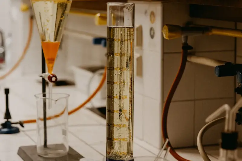 Szkło laboratoryjne w pracowni chemicznej